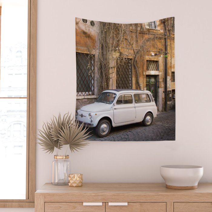 Trastevere Street - Travel Photography, Rome Italy Wall Tapestry Gallery Image 2