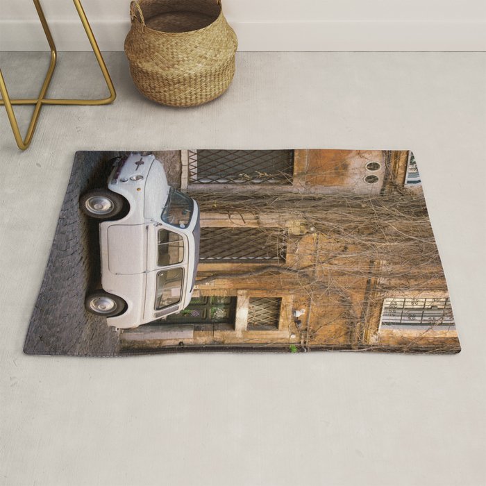 Trastevere Street - Travel Photography, Rome Italy Rug Gallery Image 1