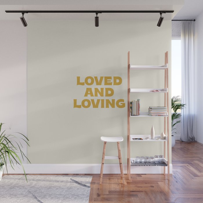 Loved and loving - gold Wall Mural Gallery Image 1