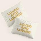 Loved and loving - gold Pillow Sham Gallery Image 3