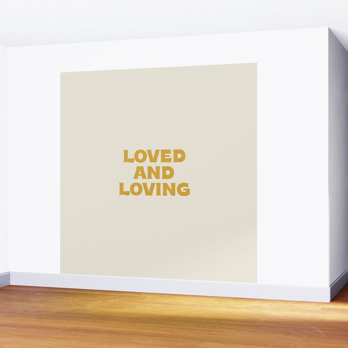 Loved and loving - gold Wall Mural Gallery Image 2