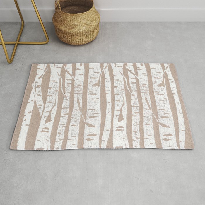 Woodcut Birches Rug Gallery Image 1