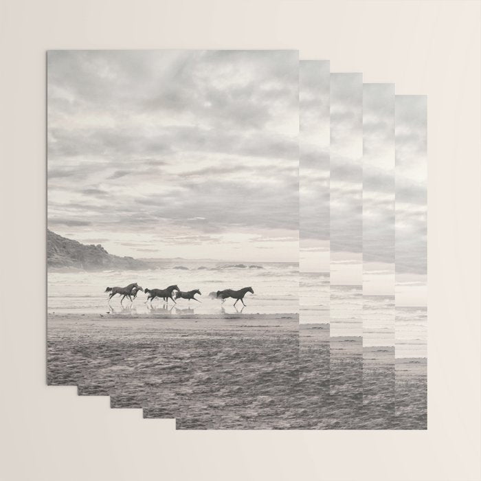 Horses on the Beach Wrapping Paper Gallery Image 3