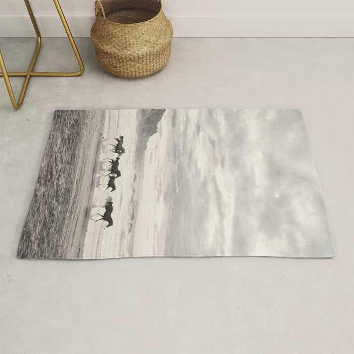 Horses on the Beach Rug Gallery Image 1