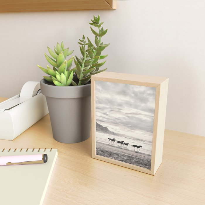Horses on the Beach Mini Art Print Gallery Image 2