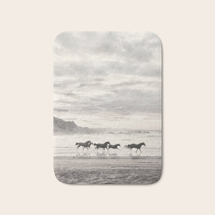 Horses on the Beach Bath Mat Gallery Image 1