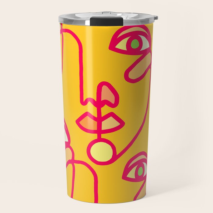 Multi Faced Pink Lemonade Travel Mug Gallery Image 1
