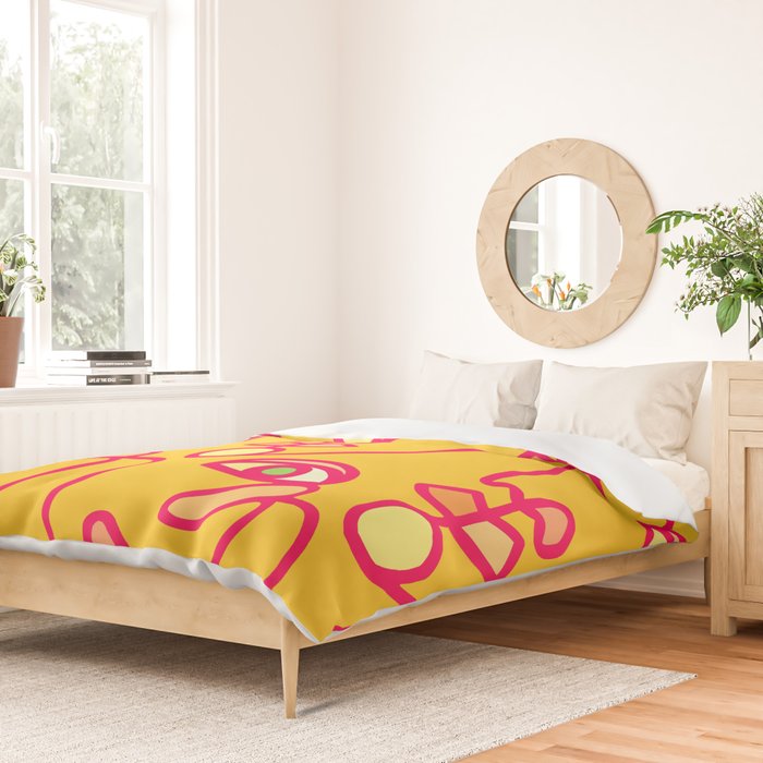 Multi Faced Pink Lemonade Duvet Cover Gallery Image 2