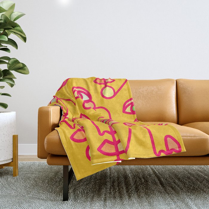 Multi Faced Pink Lemonade Throw Blanket Gallery Image 1
