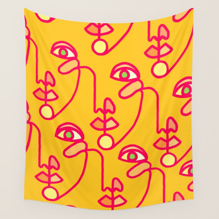 Multi Faced Pink Lemonade Wall Tapestry Gallery Image 4