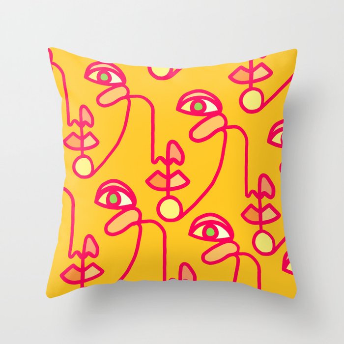 Multi Faced Pink Lemonade Throw Pillow Gallery Image 6
