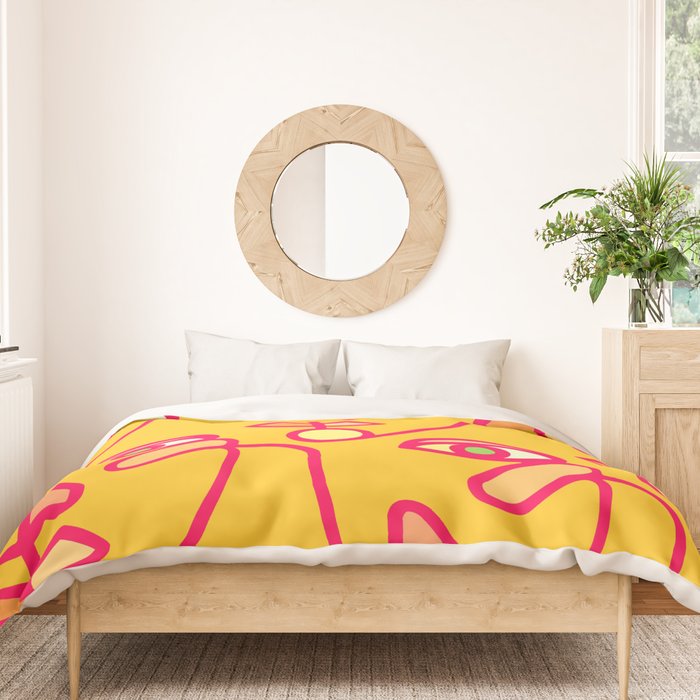 Multi Faced Pink Lemonade Duvet Cover Gallery Image 3