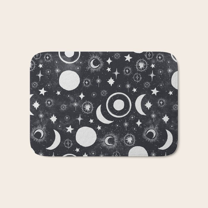 Celestial dark pattern DS Bath Mat Gallery Image 1