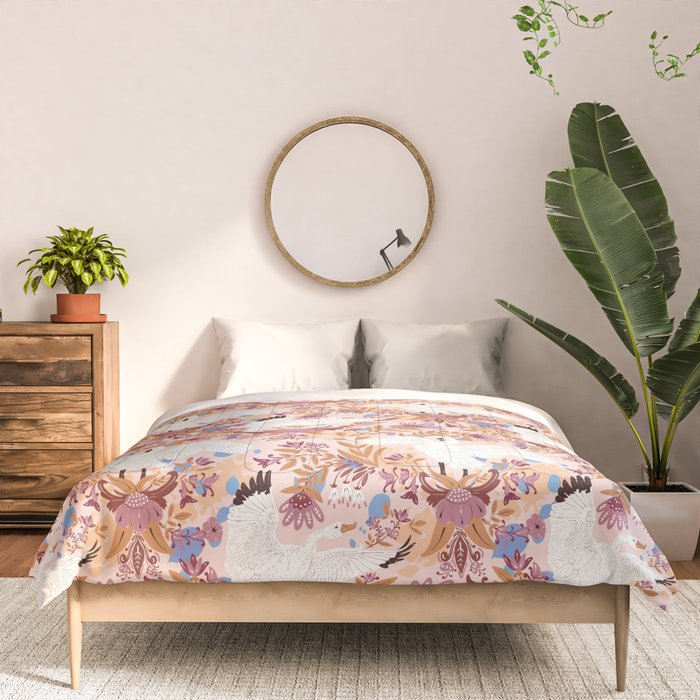 Elegant Swans in Bloom Comforter Gallery Image 3