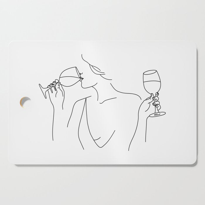 Double Fisting Wine Cutting Board Gallery Image 1