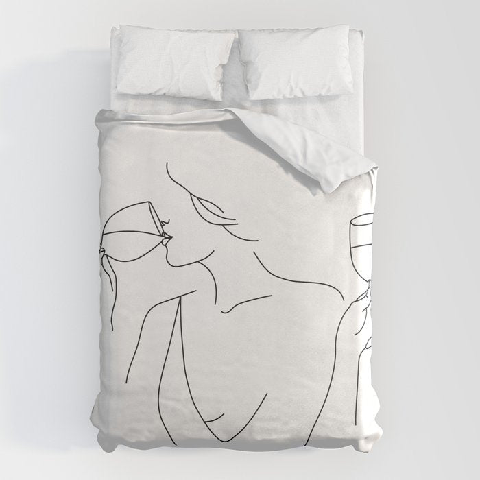 Double Fisting Wine Duvet Cover Gallery Image 1