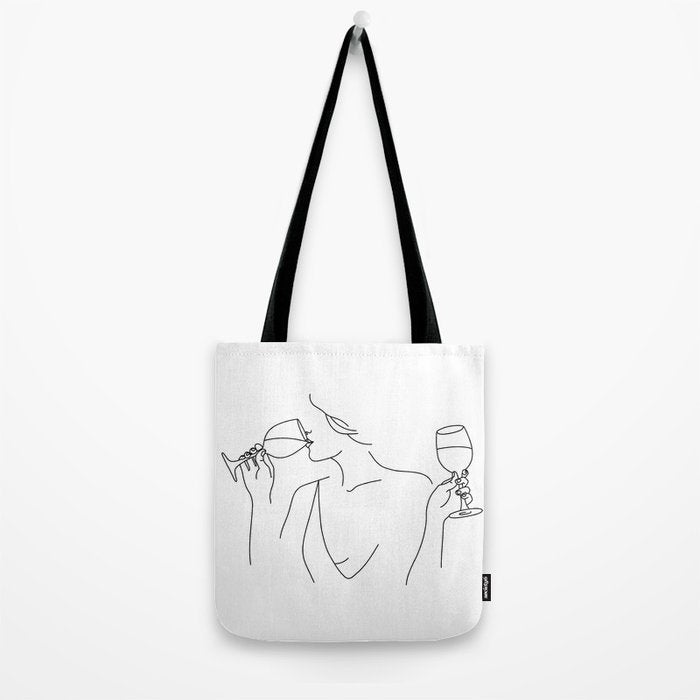 Double Fisting Wine Tote Bag Gallery Image 2