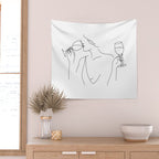 Double Fisting Wine Wall Tapestry Gallery Image 2
