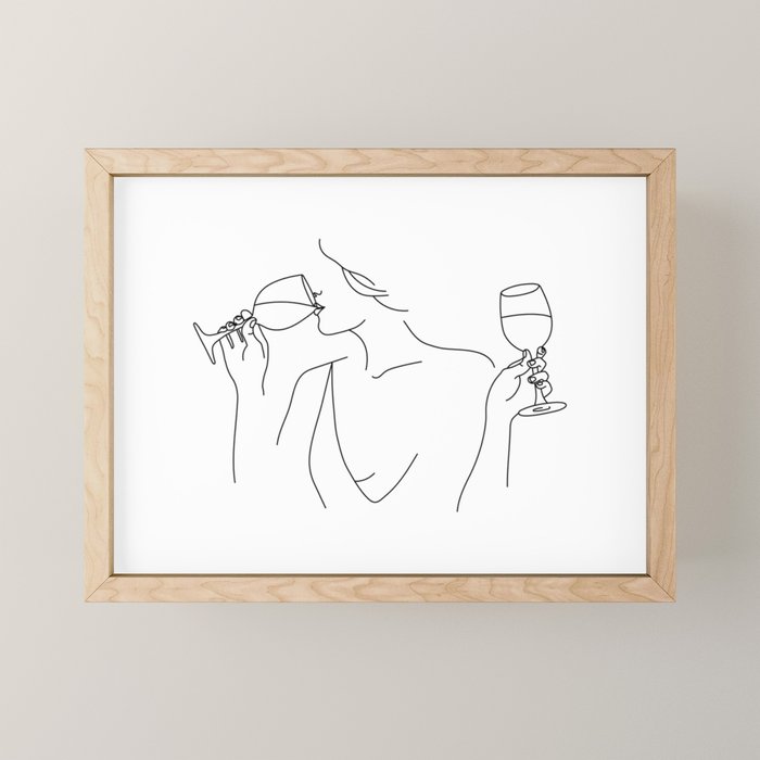 Double Fisting Wine Mini Art Print Gallery Image 1