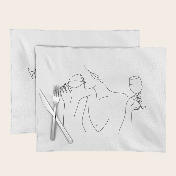 Double Fisting Wine Placemat Gallery Image 1