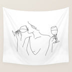 Double Fisting Wine Wall Tapestry Gallery Image 4