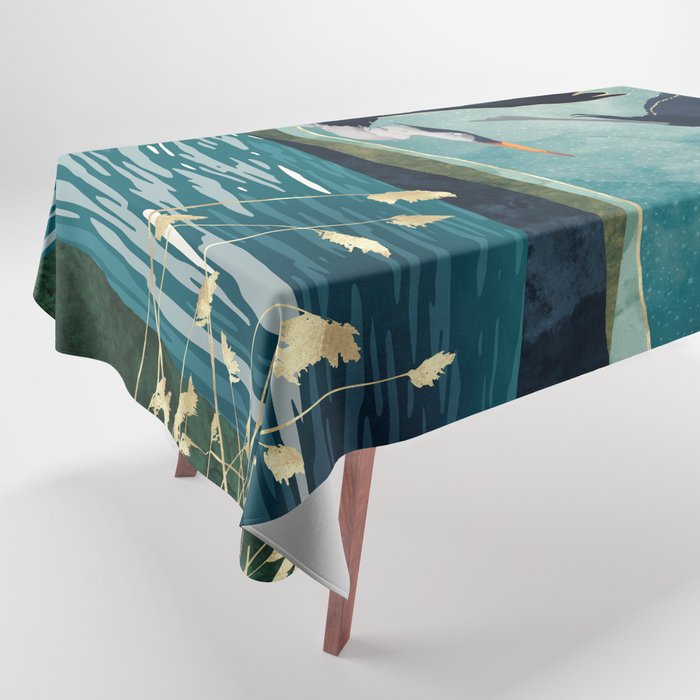 Evening Heron Tablecloth Gallery Image 1