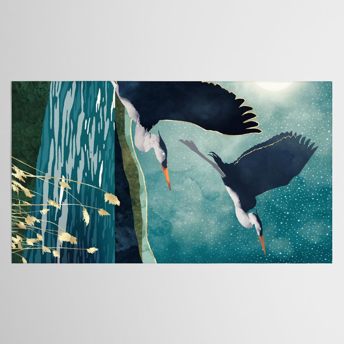 Evening Heron Tablecloth Gallery Image 2