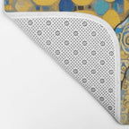 Beautiful Klimt Dog with Blue Ears Bath Mat Gallery Image 2