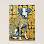 Beautiful Klimt Dog with Blue Ears Stationery Card Gallery Image 2