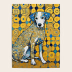 Beautiful Klimt Dog with Blue Ears Poster Gallery Image 4