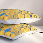 Beautiful Klimt Dog with Blue Ears Pillow Sham Gallery Image 3