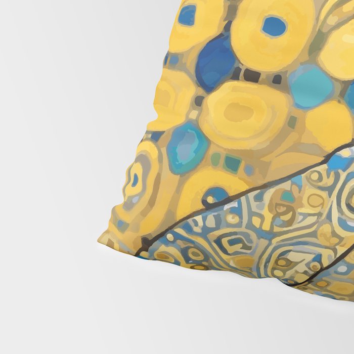 Beautiful Klimt Dog with Blue Ears Pillow Sham Gallery Image 4