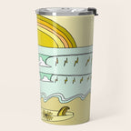keep it simple // single fin // retro surf art by surfy birdy Travel Mug Gallery Image 2