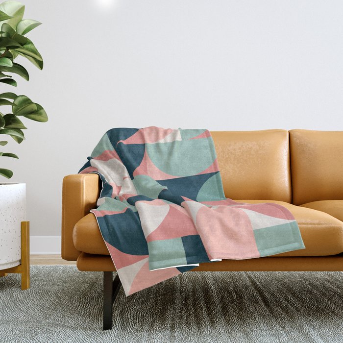 Mid Century Geometric 23C Throw Blanket Gallery Image 1