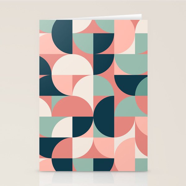 Mid Century Geometric 23C Stationery Card Gallery Image 1