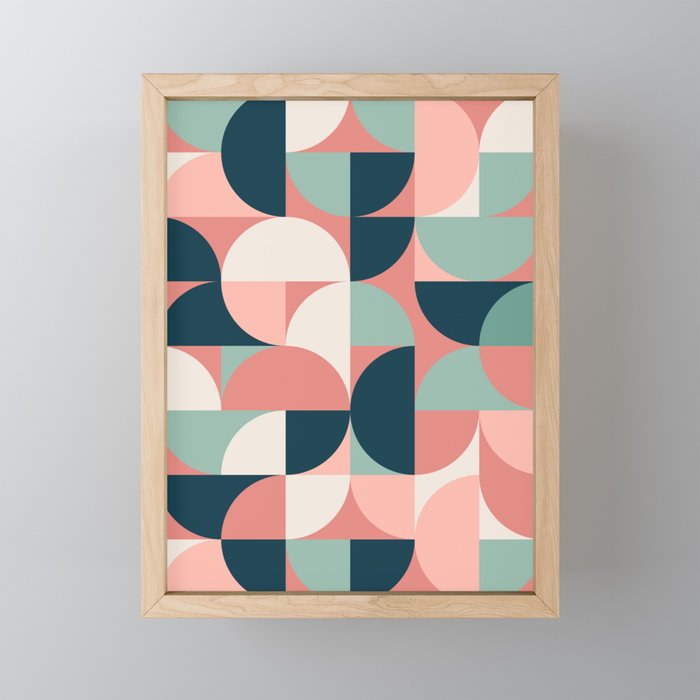 Mid Century Geometric 23C Mini Art Print Gallery Image 1