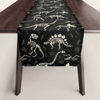 Dinosaur Fossils on Black Table Runner Gallery Image 1