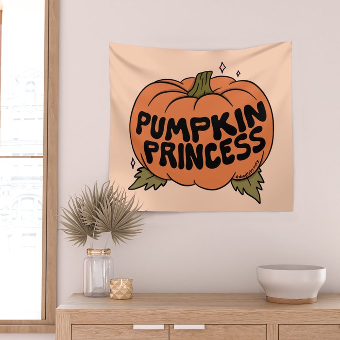 Pumpkin Princess Wall Tapestry Gallery Image 2