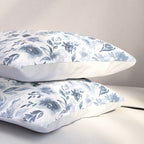 Watercolor florals in blue Pillow Sham Gallery Image 3