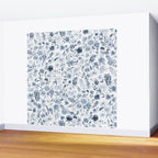 Watercolor florals in blue Wall Mural Gallery Image 2