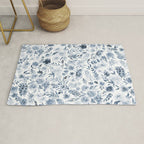 Watercolor florals in blue Rug Gallery Image 1