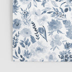 Watercolor florals in blue Poster Gallery Image 3