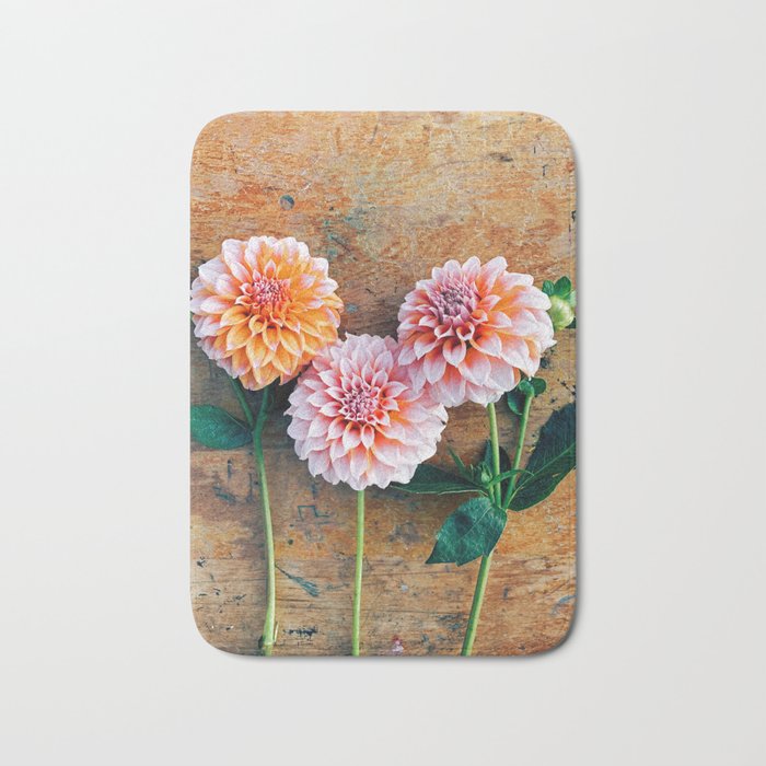Autumn Mood number 1  Botanical autumn dahlia flower Photograph Bath Mat Gallery Image 1