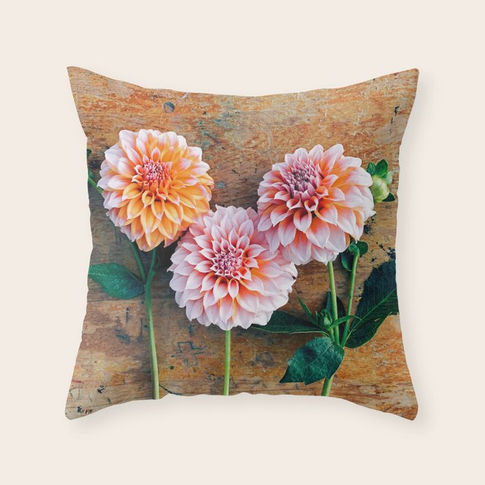 Autumn Mood number 1  Botanical autumn dahlia flower Photograph Throw Pillow Gallery Image 6