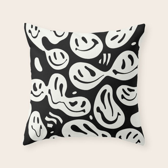 Ghost Melted Happiness Throw Pillow Gallery Image 1