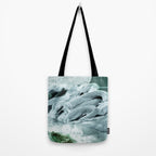 grey green brushstrokes 2 Tote Bag Gallery Image 2