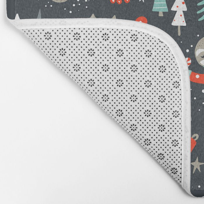 Slothy Holidays Bath Mat Gallery Image 2