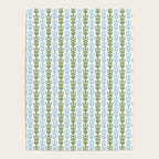 Country Cottage Petite Willoughby Stripe Pattern in Light Blue and Sage Green Poster Gallery Image 4