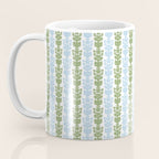 Country Cottage Petite Willoughby Stripe Pattern in Light Blue and Sage Green Coffee Mug Gallery Image 3