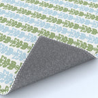 Country Cottage Petite Willoughby Stripe Pattern in Light Blue and Sage Green Rug Gallery Image 4